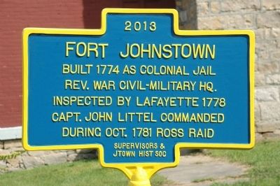 New Fort Johnstown Marker. Click for full size. New Fort Johnstown Marker image. Click for full size.
