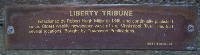 Liberty Tribune Marker Detail. Click for full size. Liberty Tribune Marker Detail image. Click for full size.