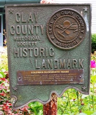Goldman-Duckworth House Marker image. Click for full size.