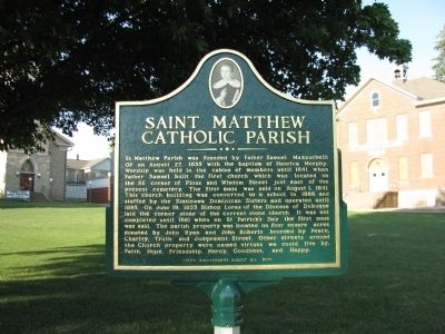 SAINT MATTHEW CATHOLIC PARISH Marker Obverse image. Click for full size.