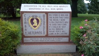 Wounded Combat Veterans Memorial Marker. Click for full size. Wounded Combat Veterans Memorial Marker image. Click for full size.