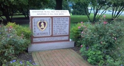 Wounded Combat Veterans Memorial Marker. Click for full size. Wounded Combat Veterans Memorial Marker image. Click for full size.