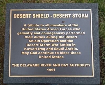 DRBA - Desert Shield/Desert Storm Memorial Marker image. Click for full size.