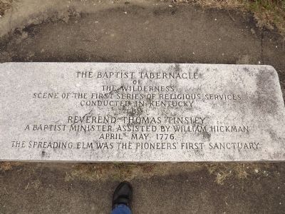 The Baptist Tabernacle of The Wilderness Marker image. Click for full size.