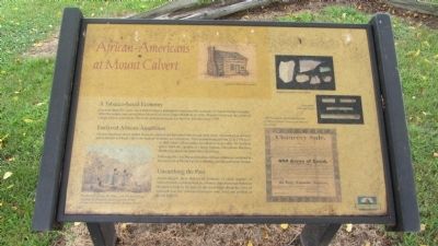African-Americans at Mount Calvert Marker. Click for full size. African-Americans at Mount Calvert Marker image. Click for full size.