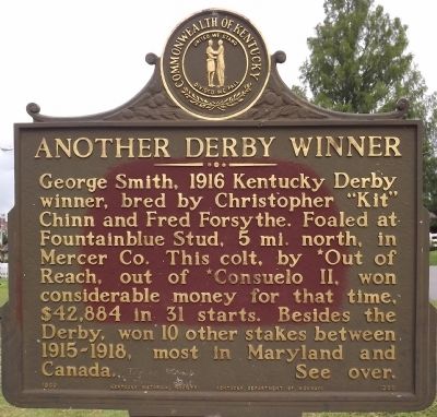 An Early Derby Winner / Another Derby Winner Marker. Click for full size. An Early Derby Winner / Another Derby Winner Marker image. Click for full size.