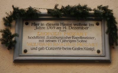 Leopold Mozart Marker image. Click for full size.