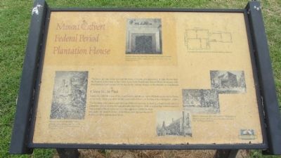 Mount Calvert Federal Period Plantation House Marker image. Click for full size.