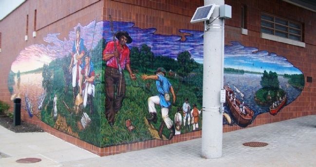 Lewis and Clark Mural and Marker image. Click for full size.