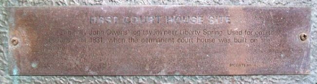 First Court House Site Marker Detail image. Click for full size.