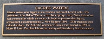Sacred Waters Marker. Click for full size. Sacred Waters Marker image. Click for full size.