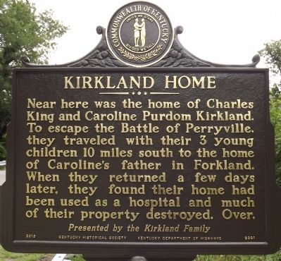 Kirkland Home Marker. Click for full size. Kirkland Home Marker image. Click for full size.