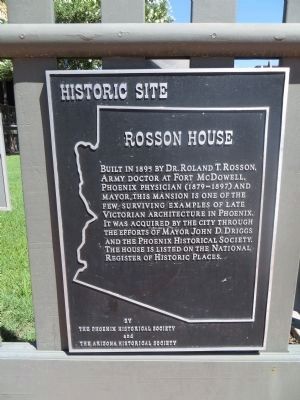 Rosson House Marker. Click for full size. Rosson House Marker image. Click for full size.
