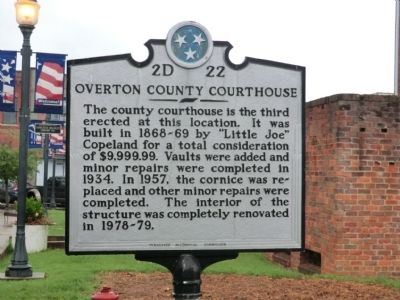 Overton County Courthouse Marker image. Click for full size.