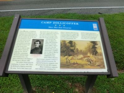 Camp Zollicoffer Marker. Click for full size. Camp Zollicoffer Marker image. Click for full size.
