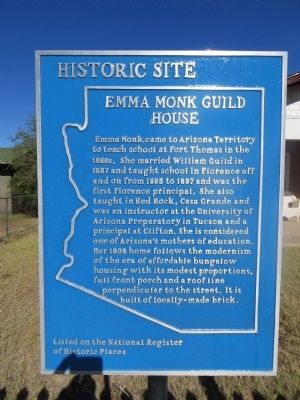 Emma Monk Guild House Marker image. Click for full size.