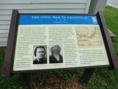 Civil War in Granville Marker. Click for full size. Civil War in Granville Marker image. Click for full size.