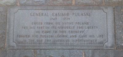 General Casimir Pulaski Marker. Click for full size. General Casimir Pulaski Marker image. Click for full size.
