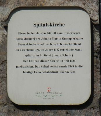 Spitalskirche Marker. Click for full size. Spitalskirche Marker image. Click for full size.