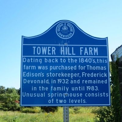 Tower Hill Farm Marker. Click for full size. Tower Hill Farm Marker image. Click for full size.