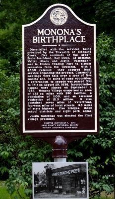Monona�s Birthplace Marker image. Click for full size.