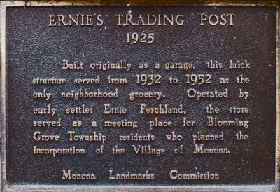 Ernie's Trading Post Marker. Click for full size. Ernie's Trading Post Marker image. Click for full size.
