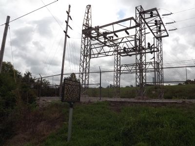 Site of First Rural Electric Co-Op Substation in County Marker image. Click for full size.