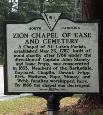 Zion Chapel of Ease and Cemetery Marker with modern paint scheme image. Click for full size.