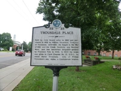 Trousdale Place Marker. Click for full size. Trousdale Place Marker image. Click for full size.
