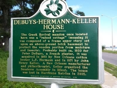 Debuys-Hermann-Keller House Marker image. Click for full size.
