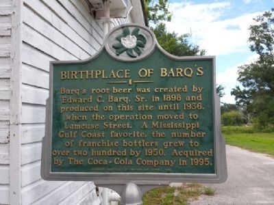 Birthplace of Barq's Marker image. Click for full size.