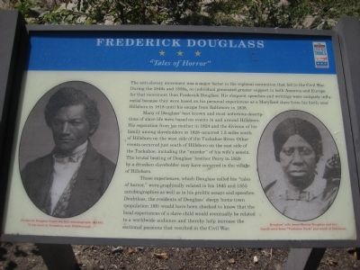Frederick Douglass Marker. Click for full size. Frederick Douglass Marker image. Click for full size.