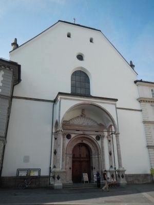The Court or Franciscan Church Marker - North Side of Church from Burggraben/Rennweg. Click for full size. The Court or Franciscan Church Marker - North Side of Church from Burggraben/Rennweg image. Click for full size.