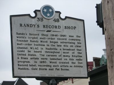 Randy's Record Shop Marker image. Click for full size.