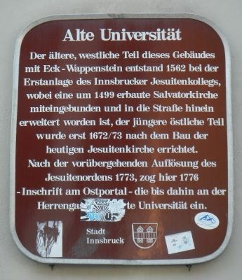 Old University Marker. Click for full size. Old University Marker image. Click for full size.