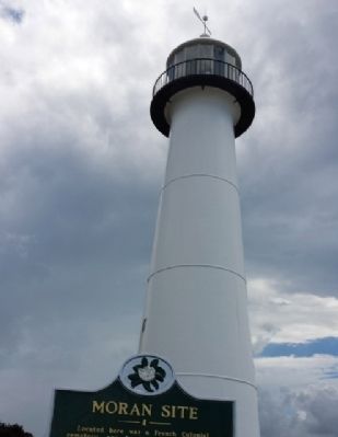 Former location of marker near lighthouse image. Click for full size.