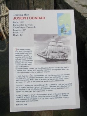 Training Ship Joseph Conrad Marker image. Click for full size.