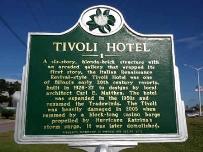Tivoli Hotel Marker image. Click for full size.