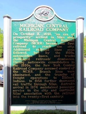 Michigan Central Railroad Company Marker. Click for full size. Michigan Central Railroad Company Marker image. Click for full size.