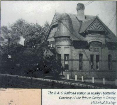 The B&O Railroad Station in Nearby Hyattsville image. Click for full size.