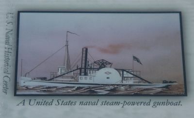 Top Right Image: A United States naval steam-powered gunboat. U.S. Naval Historical Center image. Click for full size.