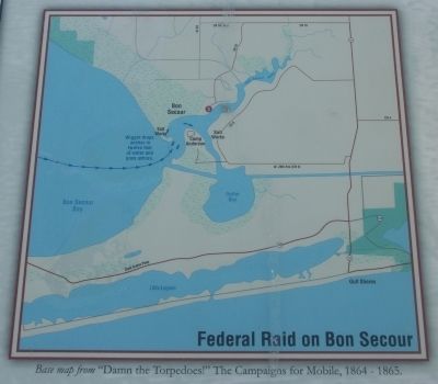 Right Bottom Image: Federal Raid on Bon Secour image. Click for full size.