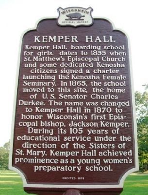 Kemper Hall Marker image. Click for full size.