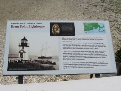 Reproduction of Nantucket Islands Brant Point Lighthouse Marker image. Click for full size.