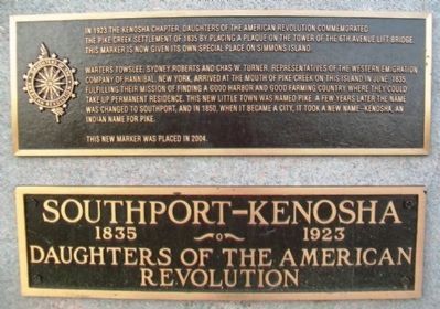 Southport-Kenosha Marker image. Click for full size.