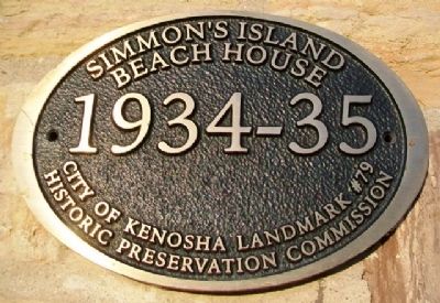 Simmon's Island Beach House Marker image. Click for full size.