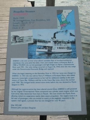 Propeller Steamer Sabino Marker. Click for full size. Propeller Steamer Sabino Marker image. Click for full size.