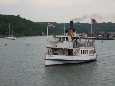 The Sabino cruising on the Mystic River. Click for full size. The Sabino cruising on the Mystic River image. Click for full size.
