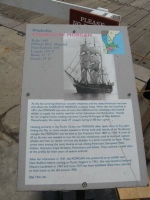 Whaleship Charles W. Morgan Marker. Click for full size. Whaleship Charles W. Morgan Marker image. Click for full size.