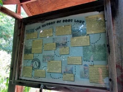 The History of Boot Lake Marker. Click for full size. The History of Boot Lake Marker image. Click for full size.